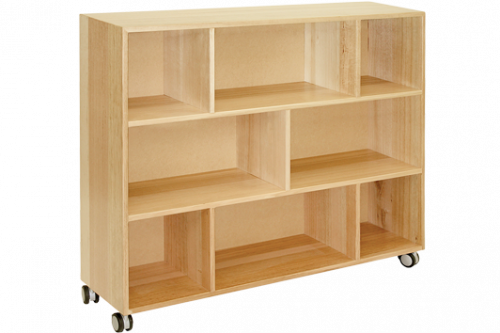 3 Shelf Display Cupboard with Shelf Separators – Rose Gum