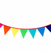 Large Reversible Rainbow Bunting Flags