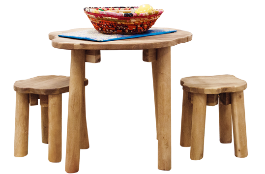 Tree Furniture: Table and Stools