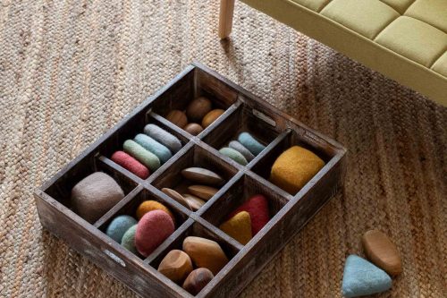 Earth Wood Felt Sensory Tray