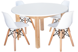 Round Combination Table and Chair Set