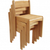 European Oak Stacking Chair