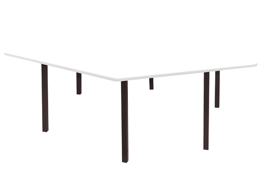 Melamine Hexagon Table: Without Tub