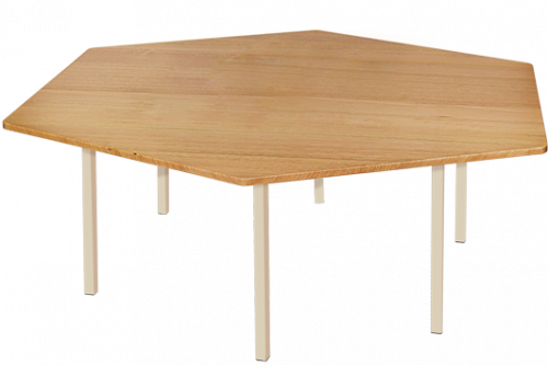 Hardwood Hexagonal Table