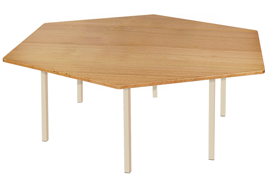 Hardwood Hexagonal Table