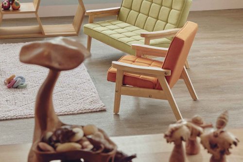 Orange Nordic Child Armchair