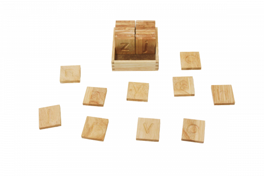wooden spelling and writing set