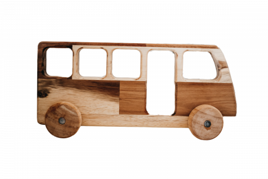Wooden Toy Natural Bus