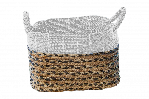 Plainted Basket White Decor
