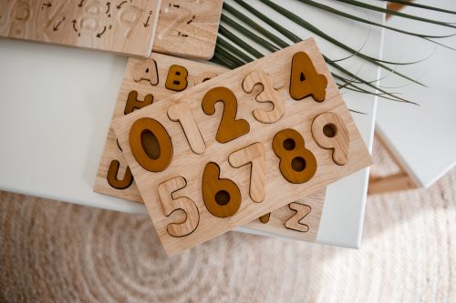 wooden number puzzle kids