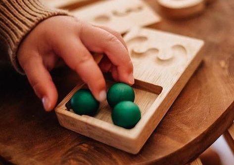 wooden counting trays