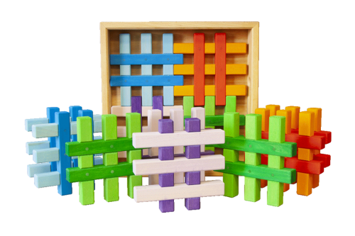 Colour Grid Wooden Blocks