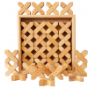 natural x shape wooden blocks