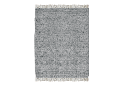 wool durrie rug dark grey
