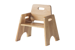 stackable toddler chair oak