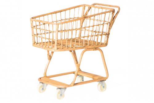 Children’s Rattan Shopping Trolley