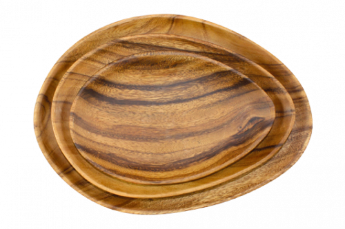 Acacia plate large