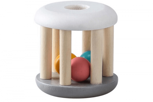 Wooden Rolling Rattle Pack of 6