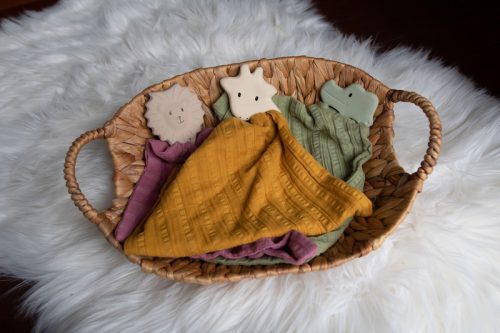 Lion Teether with Muslin Comforter