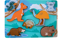 Australian animals wooden toy puzzle