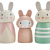 children's wooden toys bunny family