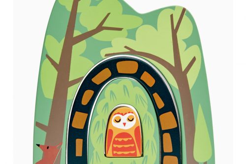 forest wooden toy stacker