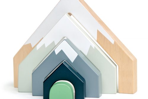 mountains wooden toy stacker