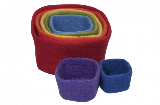 Stacking Cubes 7pc Rainbow