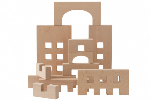 WOODEN TOYS Fortress Building Set