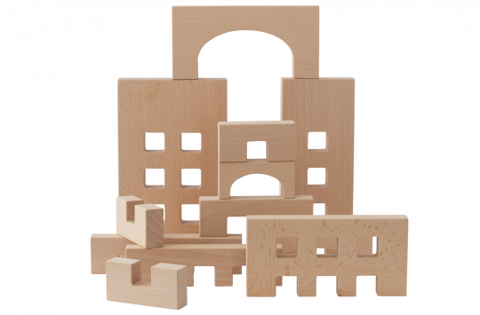 WOODEN TOYS Fortress Building Set