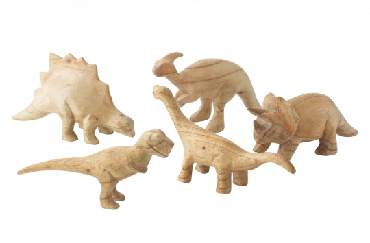 Dinosaurs Hand Carved 5pc