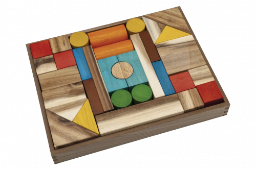 Natural colour wooden blocks