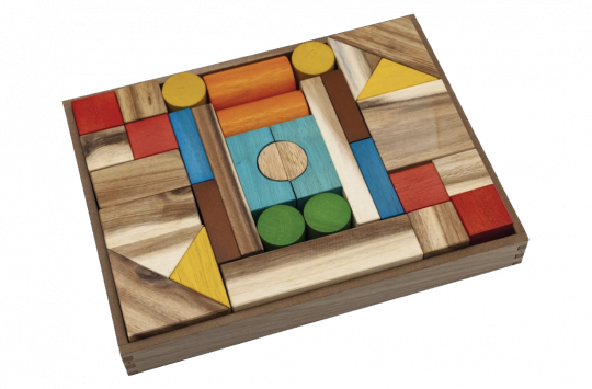 Natural colour wooden blocks