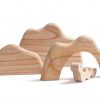 Wooden Cave and Worm 4pc