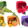 Felt fruit bowls educational toys