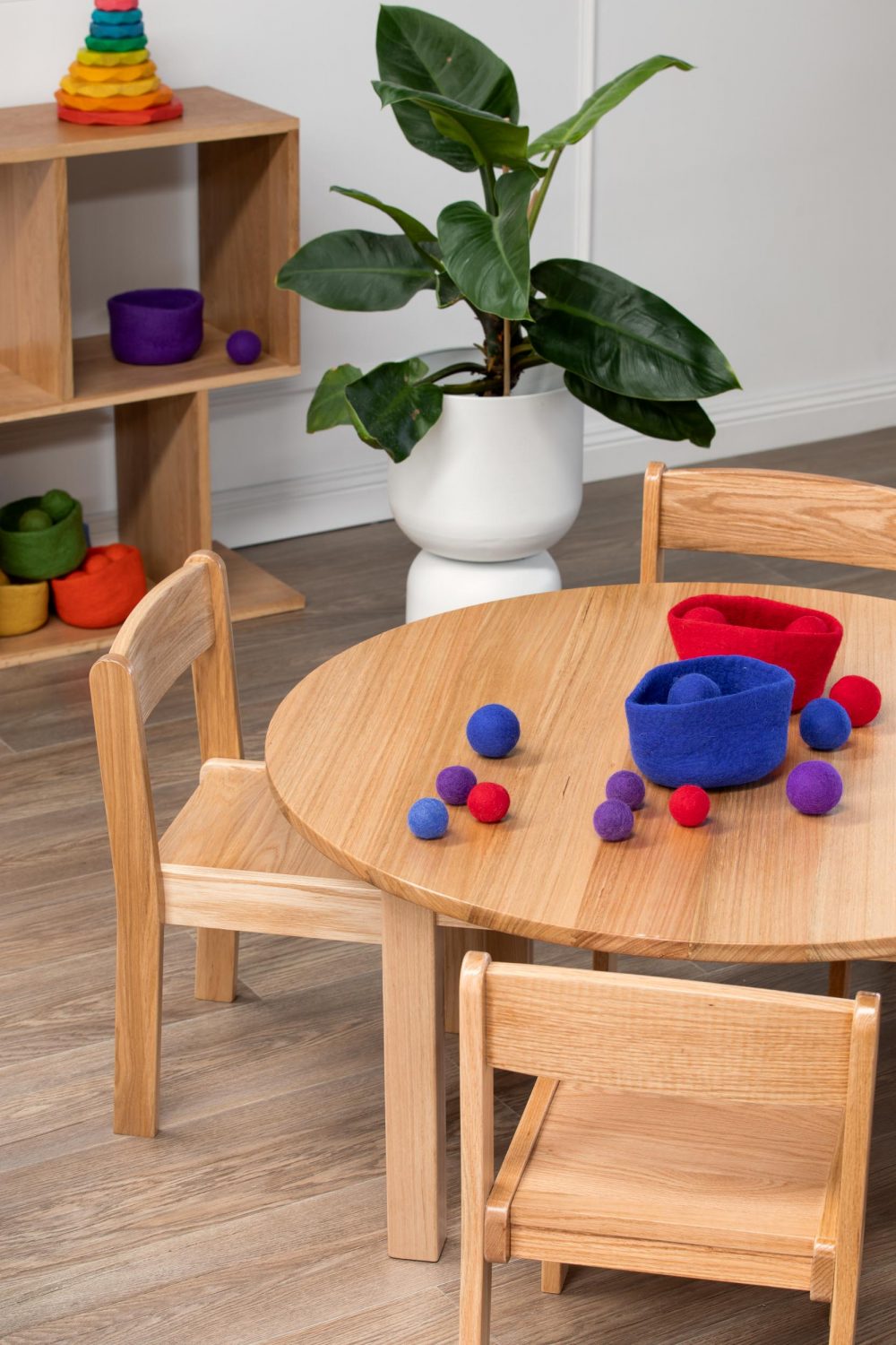 Hardwood Round Table | Childcare Furniture | Preschool Equipment