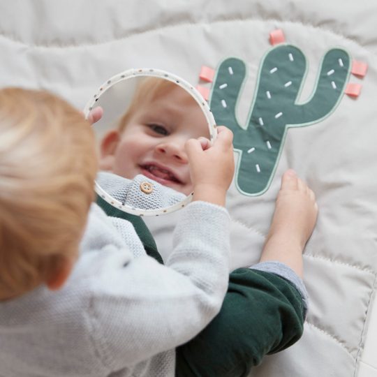 sensory play mat - deer friends - sand