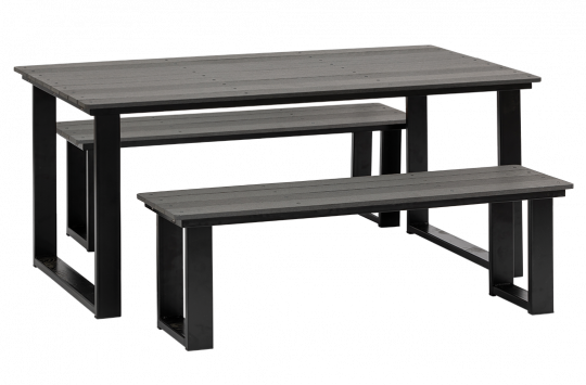 U-Frame Table & Benches