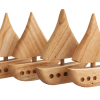 Wooden Sail Boats, 4pcs