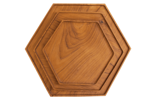 Honeycomb Plates Set of 3