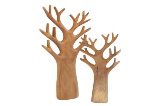 Carved Tree Set of 2