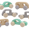 Wooden Cars with Handle, Set of 6