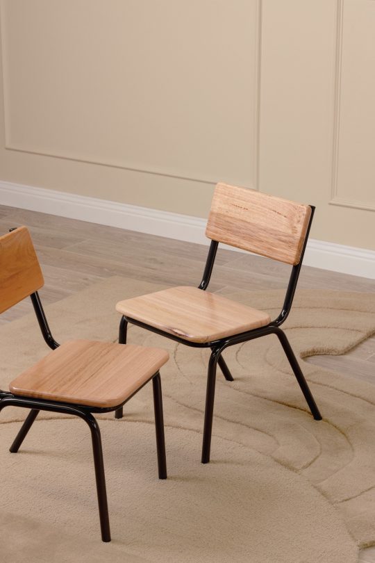 Hardwood Stackable Chair – Charcoal