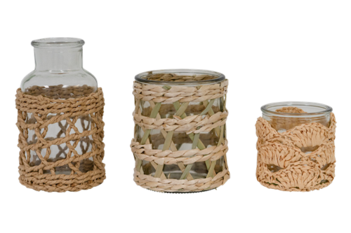 PSE144 Glass Rattan Vases-Web