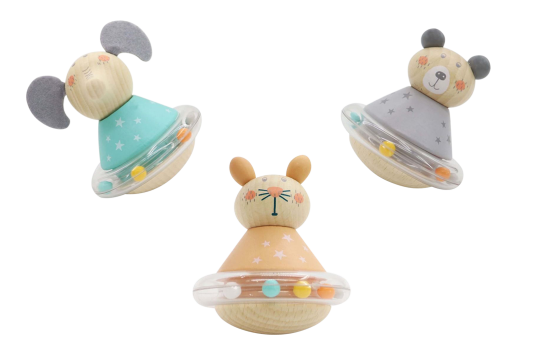 Wooden Roly-Poly Animal 1pc