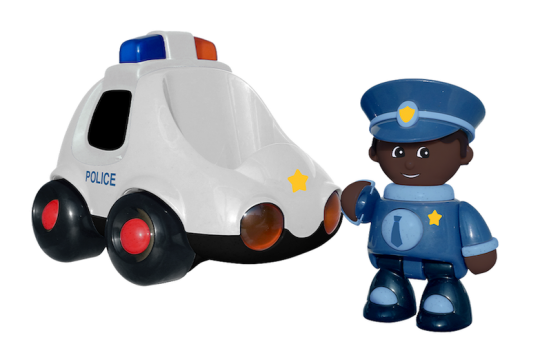 First friends police car toy with police officer