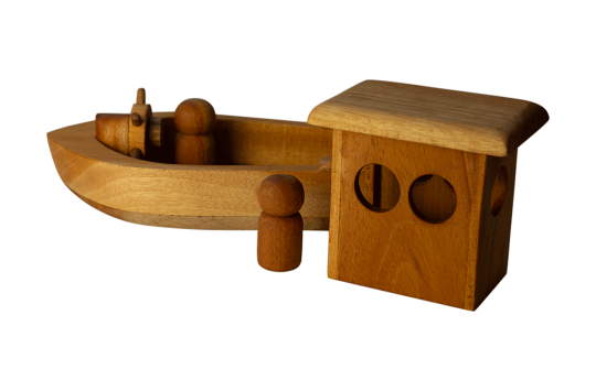 Wooden Peg Doll Tug Boat