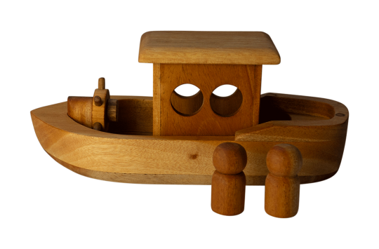 Wooden Peg Doll Tug Boat