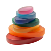 Rainbow Resin Pebble Slices 7pc