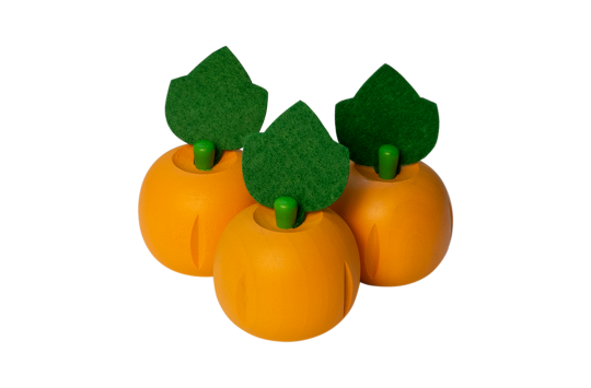 Wooden Pumpkin 6pc